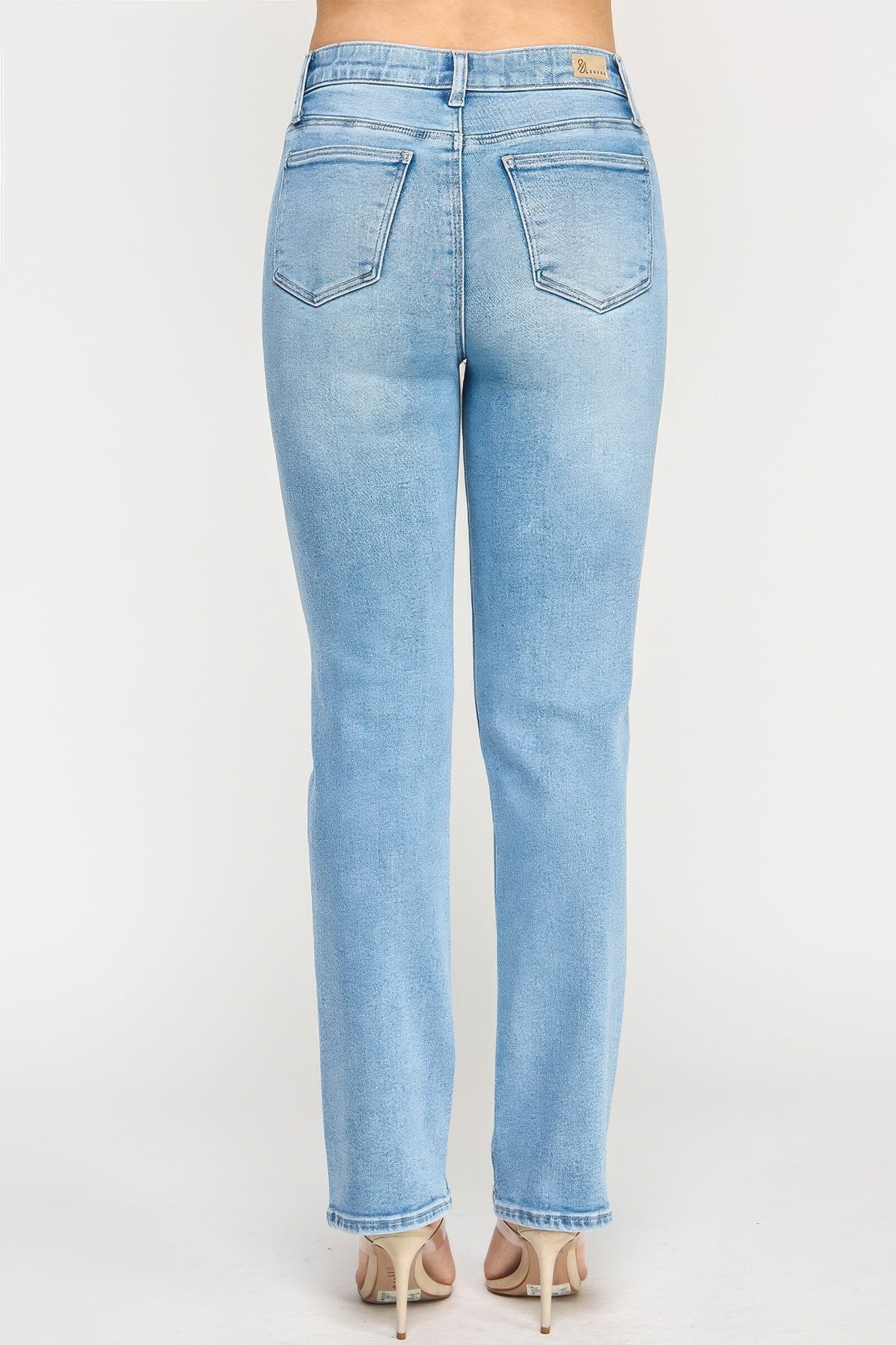 High Rise Straight With Button Pocket - All Season Fashion