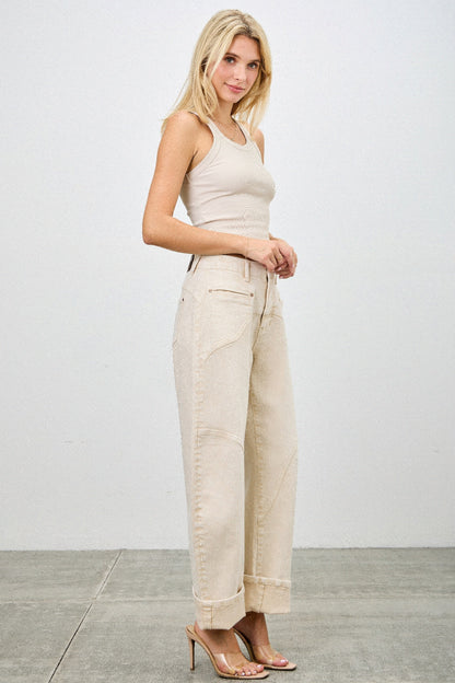 High Rise Colored Western Barrel - All Season Fashion