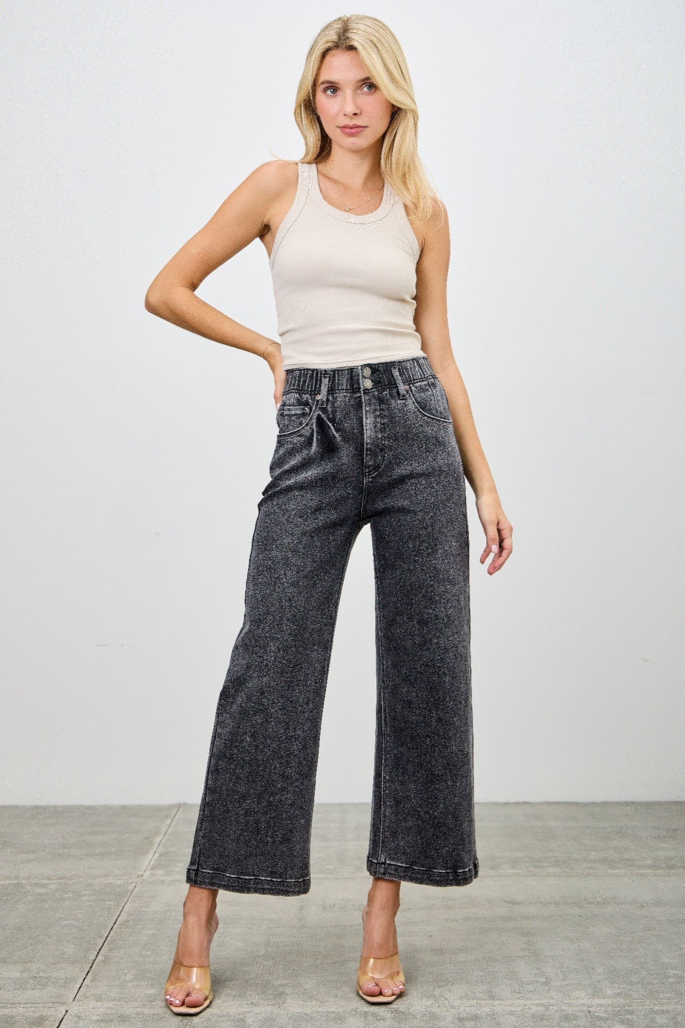 High Rise Wide Crop - All Season Fashion