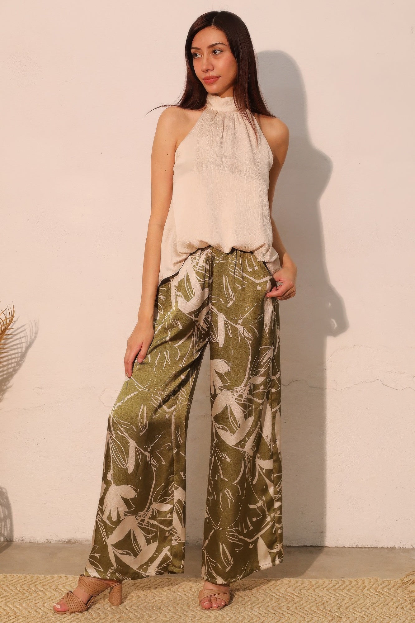 Hammered Satin Halter Bubble Top - All Season Fashion