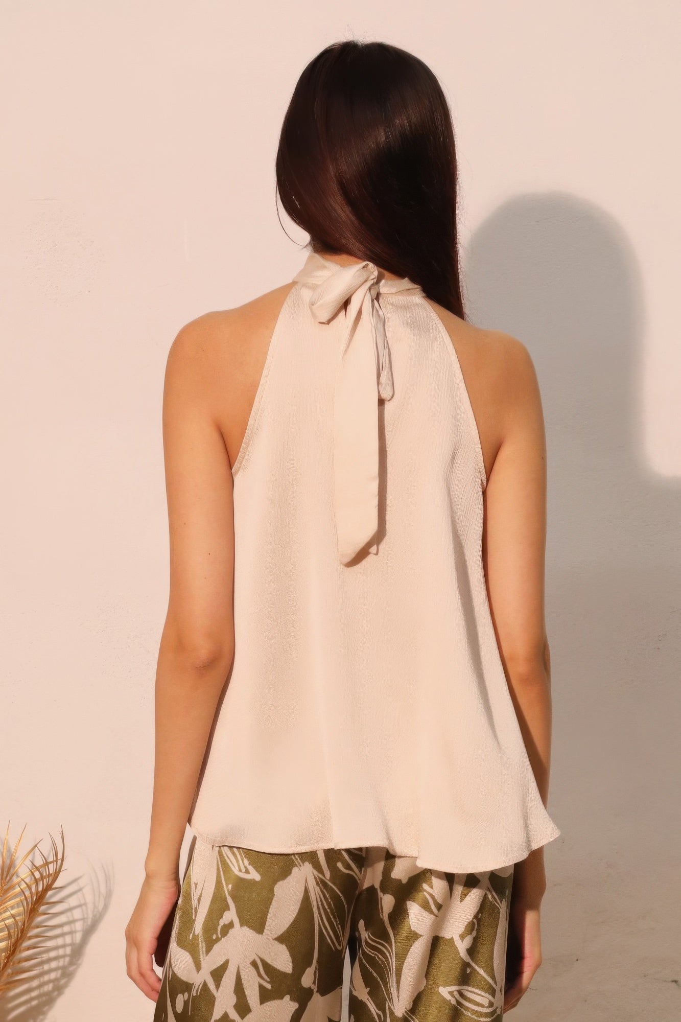 Hammered Satin Halter Bubble Top - All Season Fashion