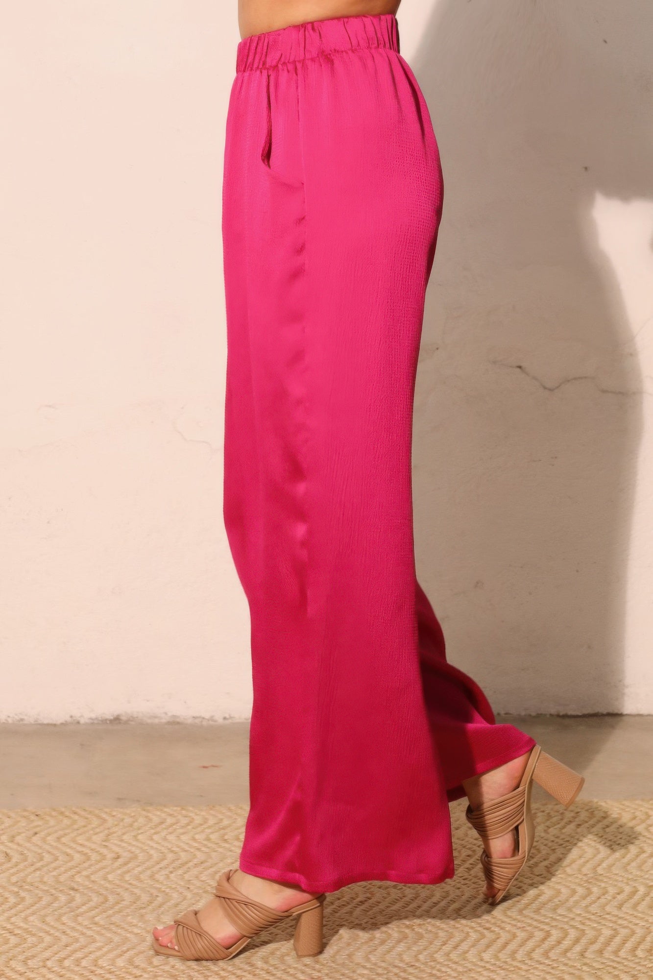 Hammered Satin Pocket Pants - All Season Fashion