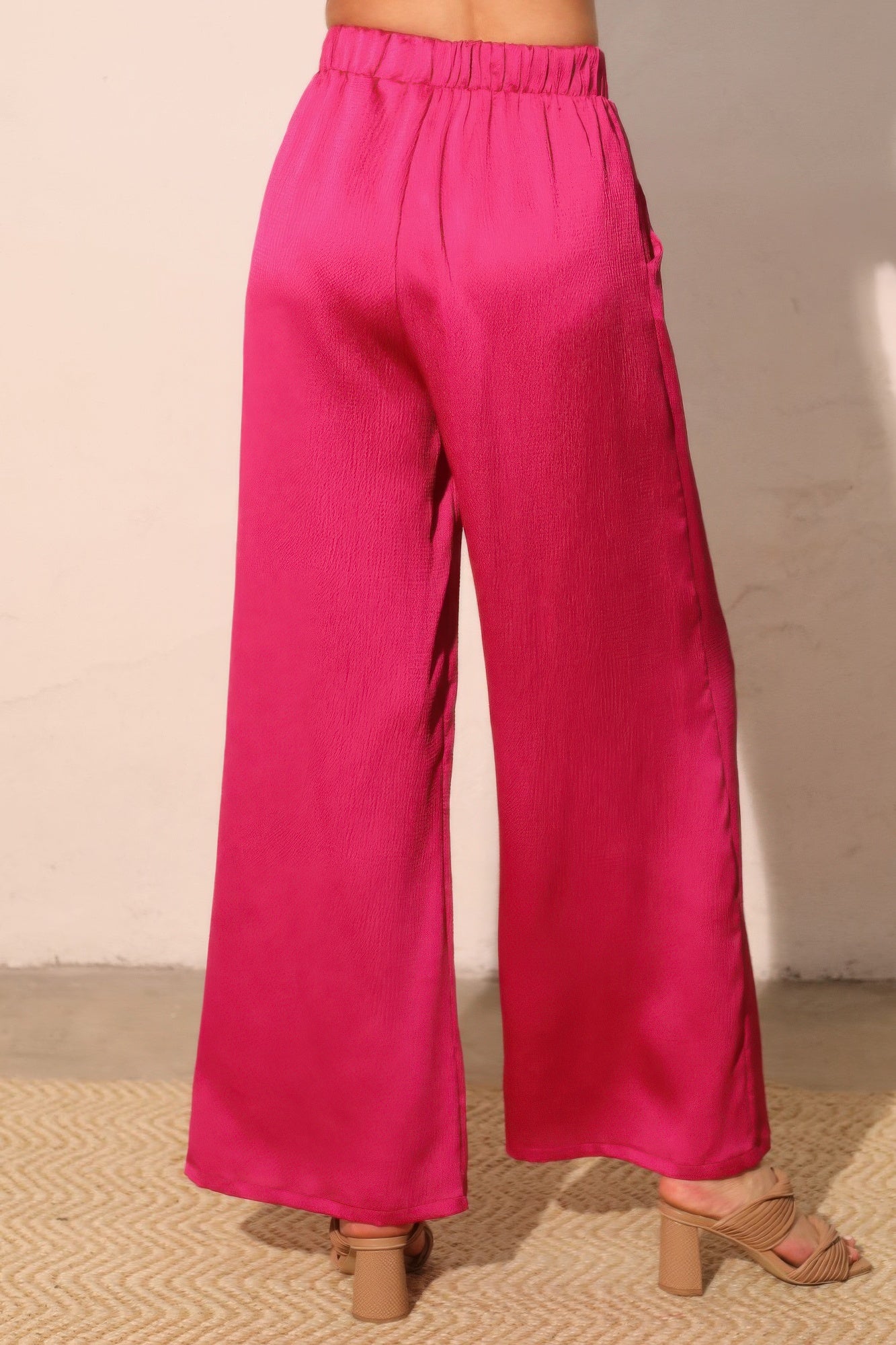 Hammered Satin Pocket Pants - All Season Fashion