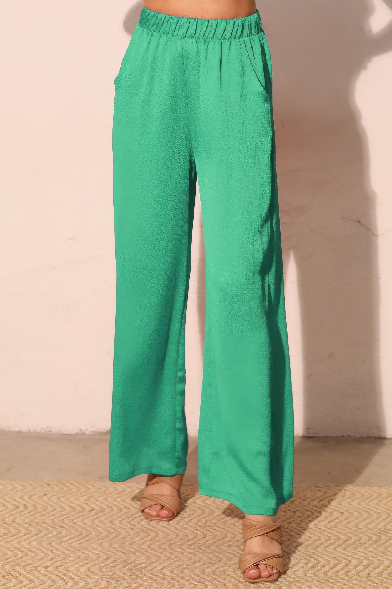 Hammered Satin Pocket Pants - All Season Fashion