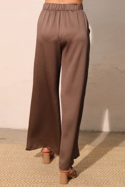Hammered Satin Pocket Pants - All Season Fashion