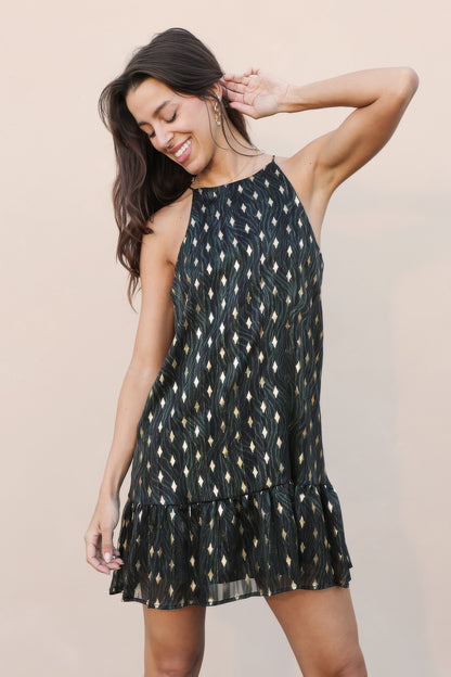 Sacred Tree Ruffle Bottom Dress - All Season Fashion