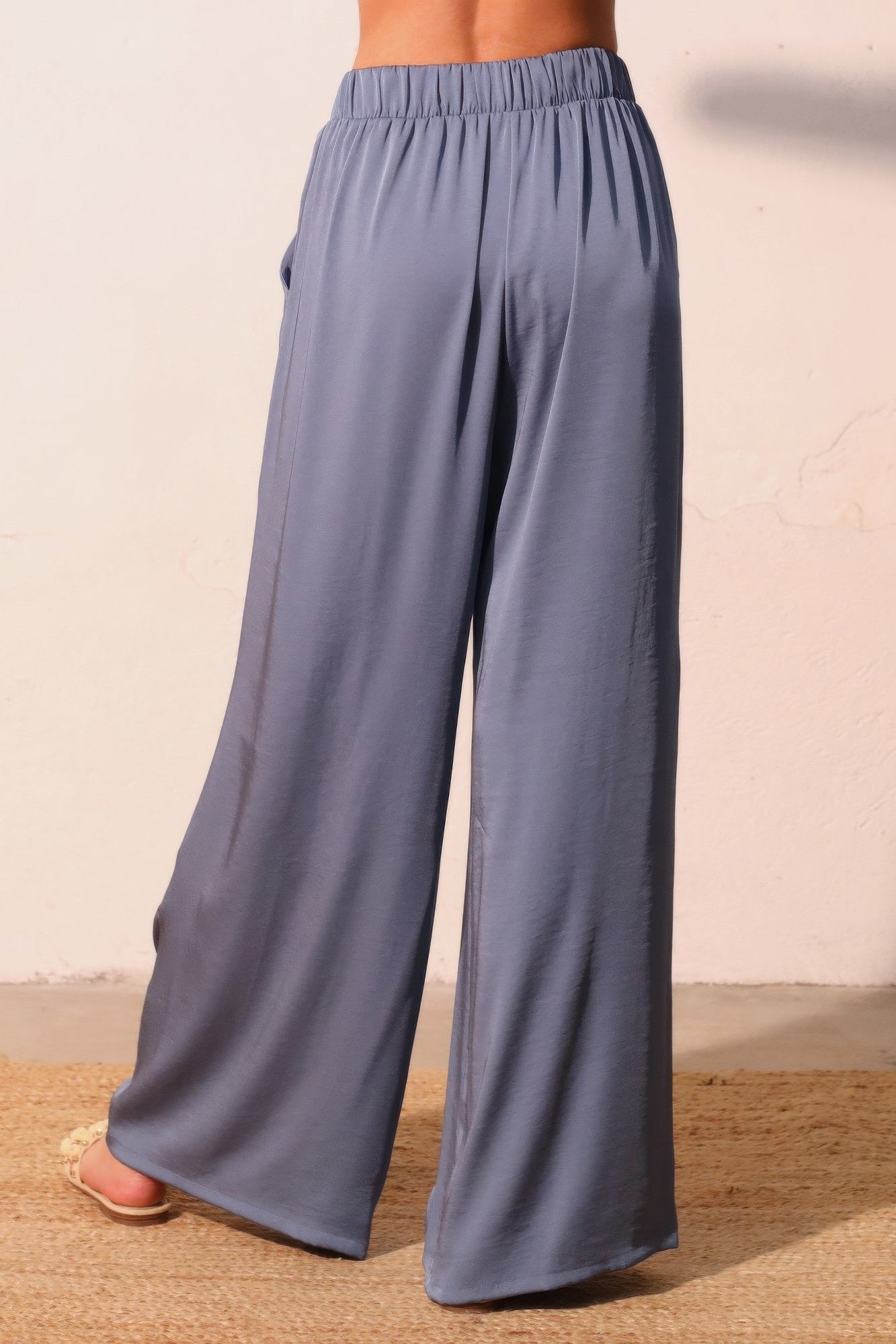 Washed Poly Silk Pocket Pants - All Season Fashion