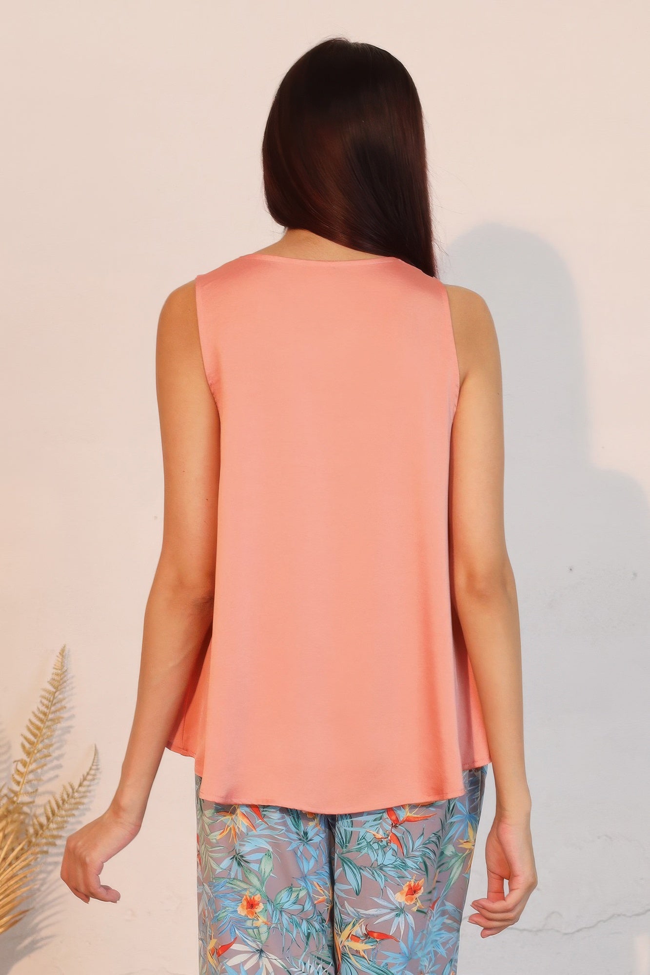 Washed Poly Silk Front Tucked Top - All Season Fashion