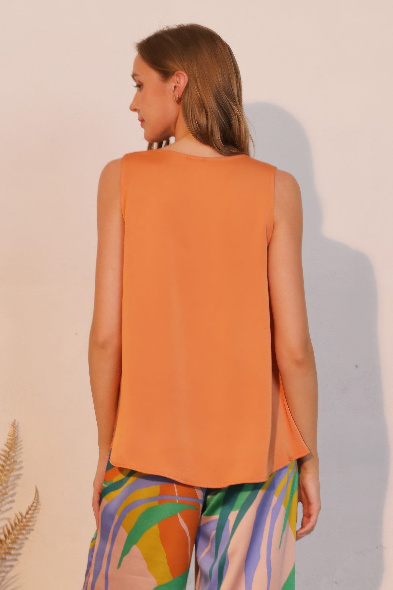 Washed Poly Silk Front Tucked Top - All Season Fashion