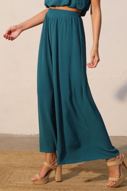 Matte Crepe Wide Leg Swing Pants - All Season Fashion