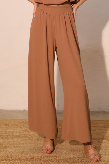 Matte Crepe Wide Leg Swing Pants - All Season Fashion