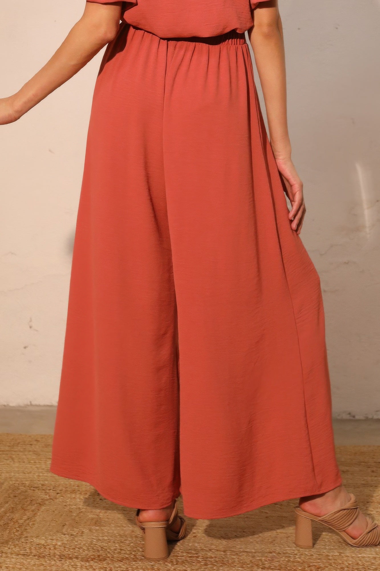 Matte Crepe Wide Leg Swing Pants - All Season Fashion
