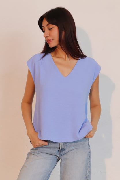Matte Crepe Low Back Loose Top - All Season Fashion
