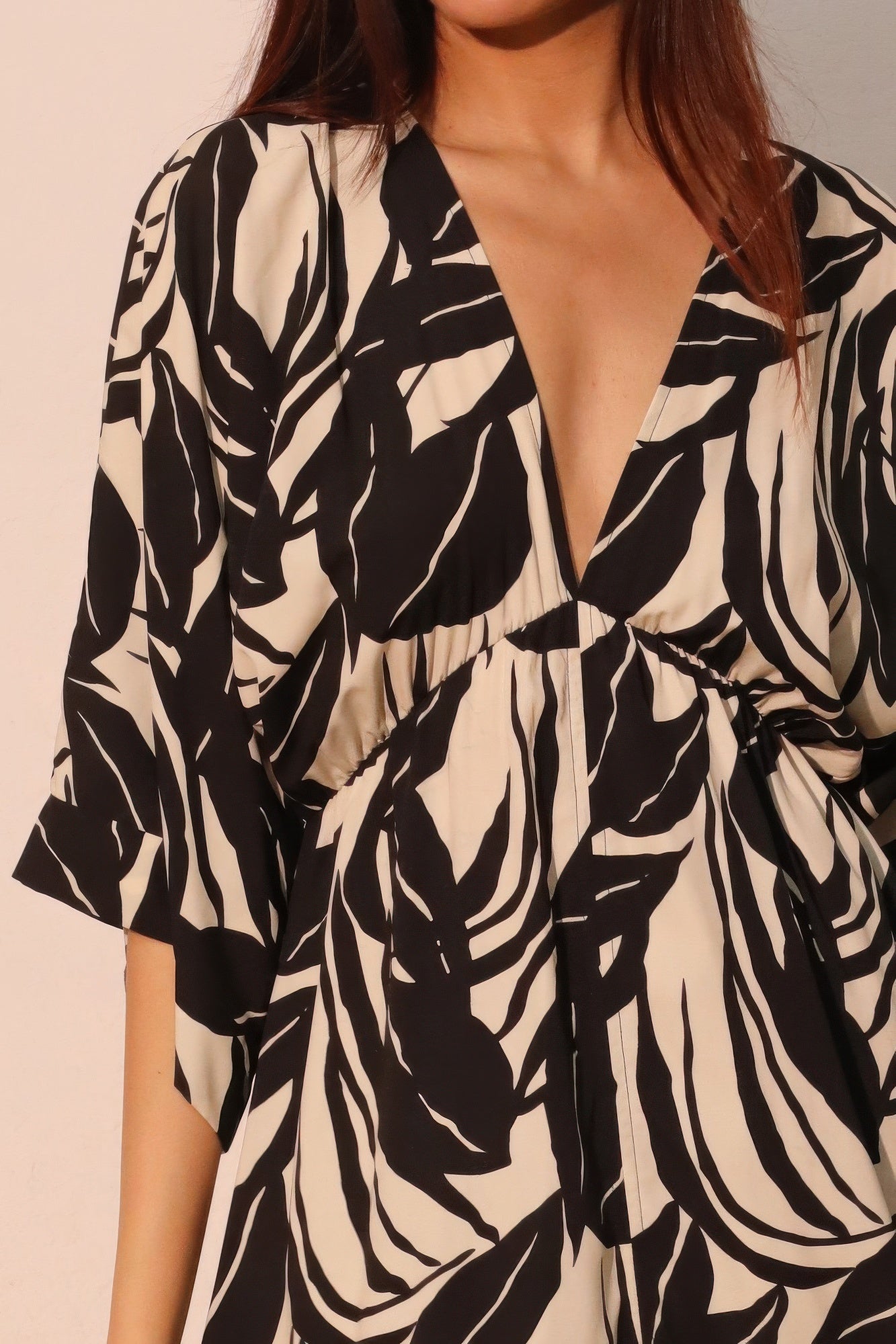 Lucca Leaf Kimono Maxi Dress - All Season Fashion