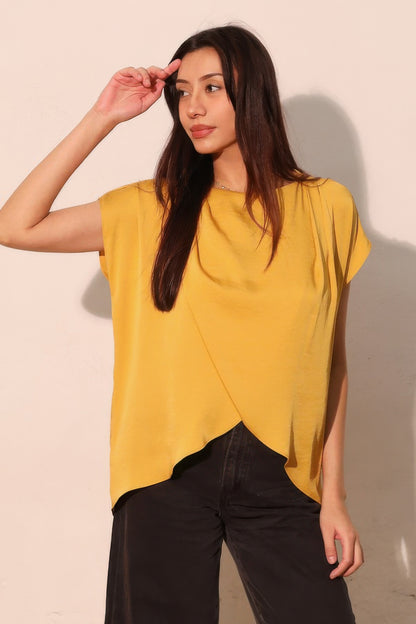 Washed Poly Silk Tulip Tunic Top - All Season Fashion