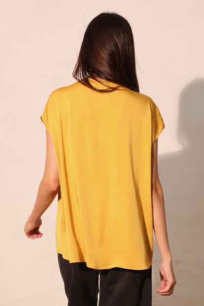 Washed Poly Silk Tulip Tunic Top - All Season Fashion