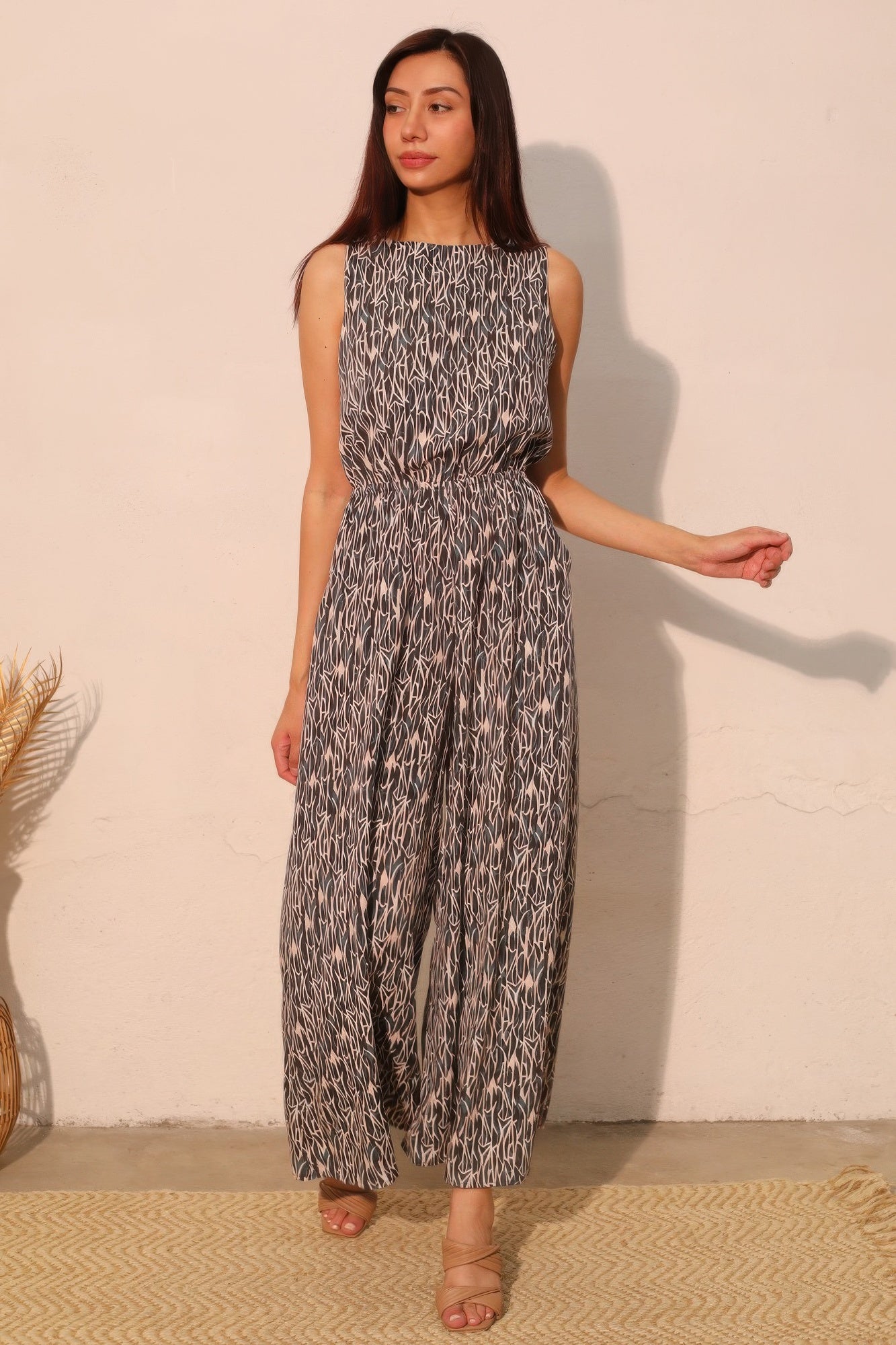 Night Meadow Sleeveless Bubble Jumpsuit - All Season Fashion
