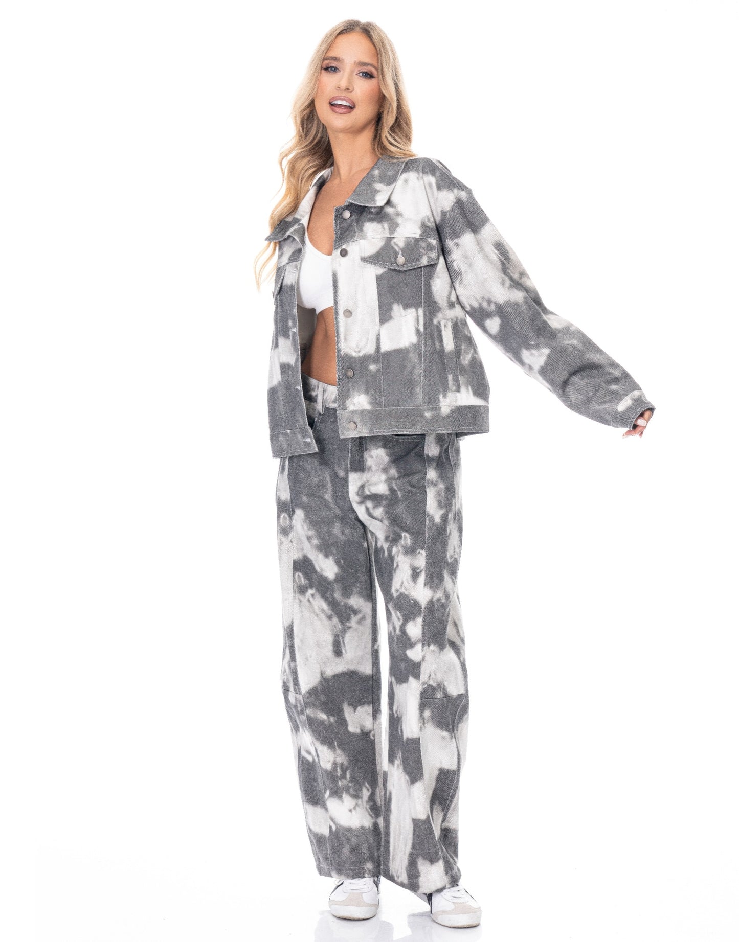 Tie-dye Denim Jacket - All Season Fashion