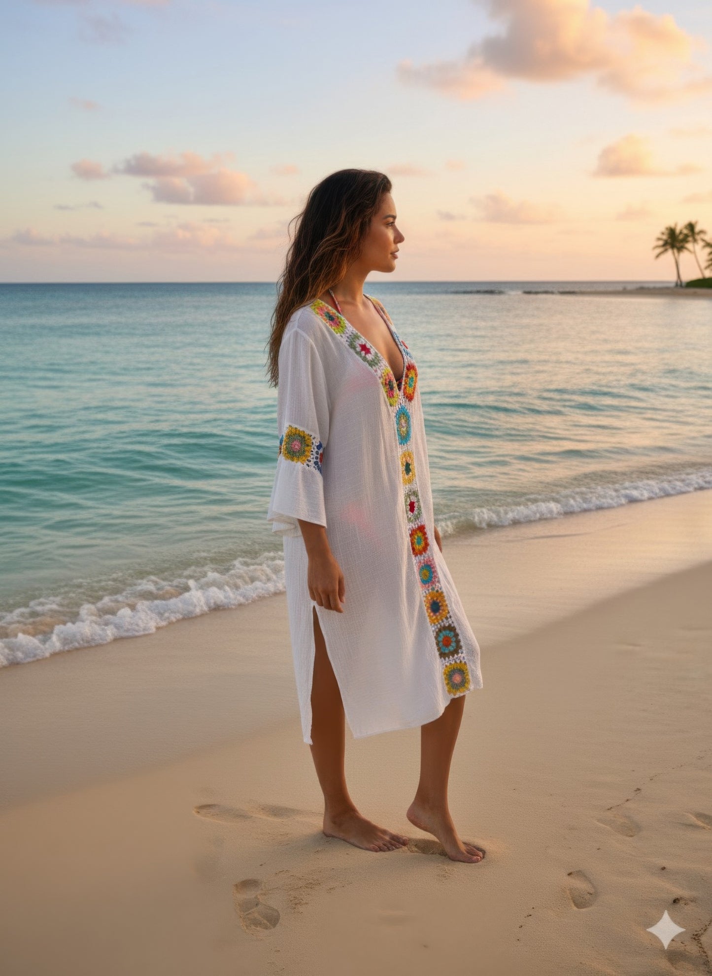 Linnen Crochet Maxi Dress - All Season Fashion