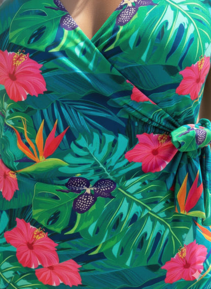 Green Tropical One Piece Side Tide - All Season Fashion