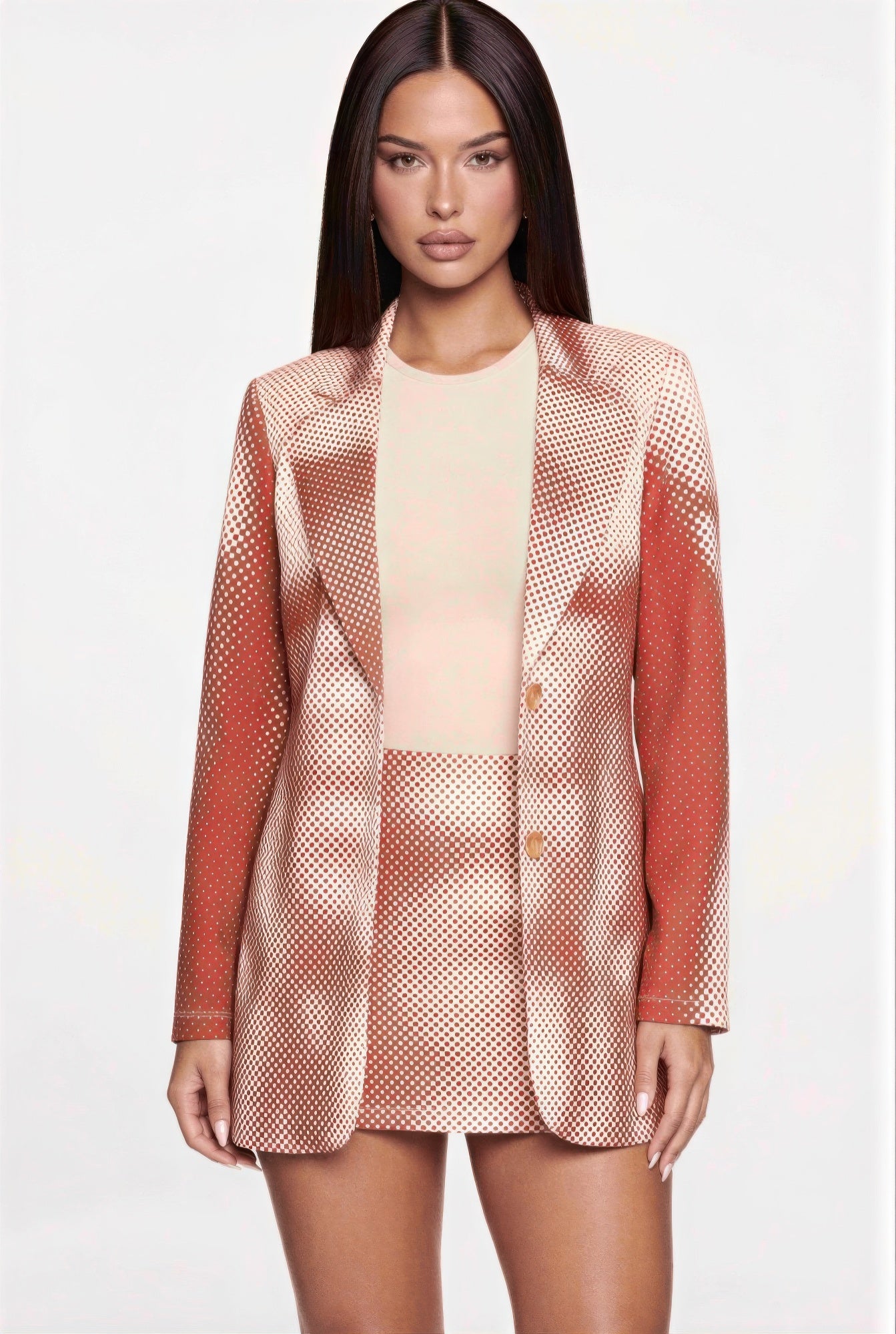 Notched Collar Mini Dress Blazer - All Season Fashion