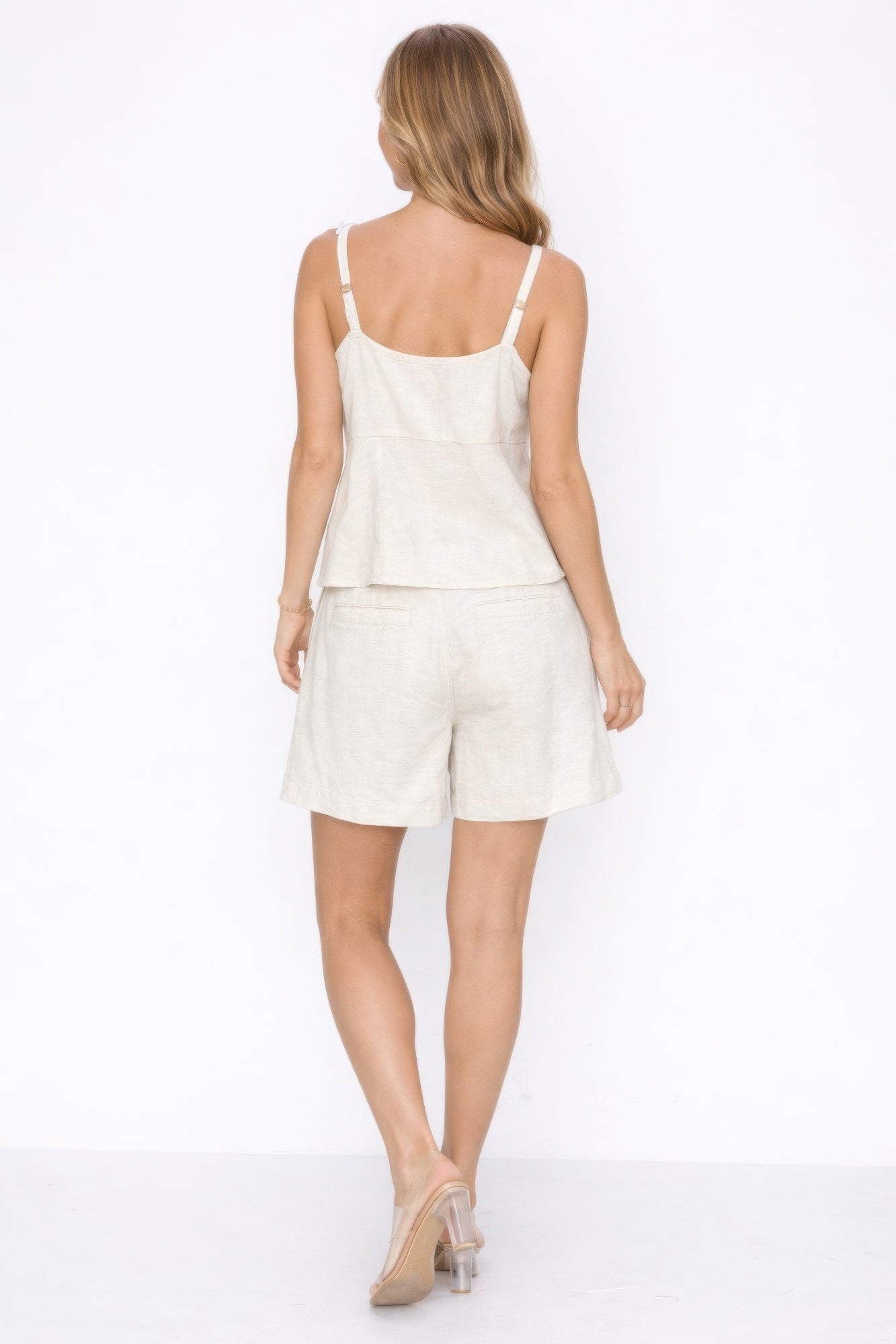 Fresh 100% Linen Set Top And Shorts - All Season Fashion