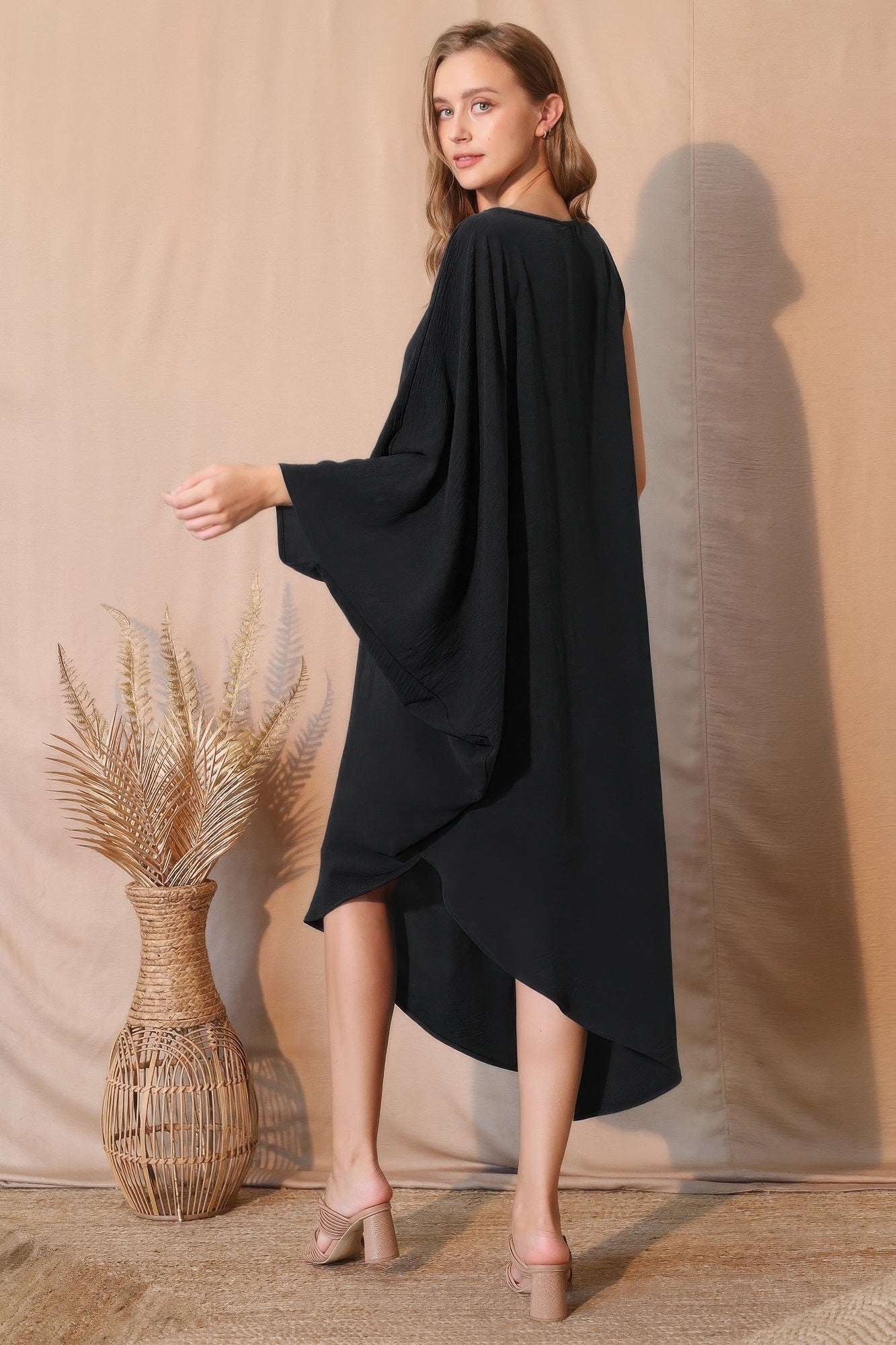 Matte Crepe One Sleeve Dress - All Season Fashion