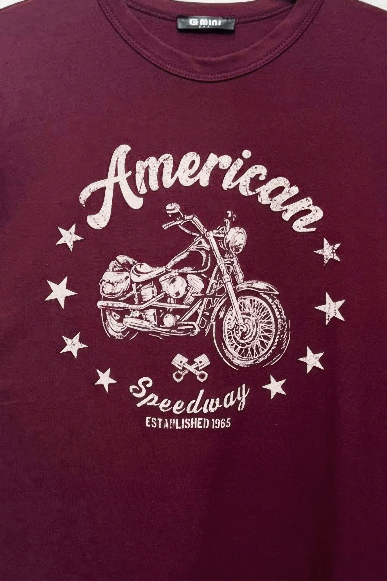 American Motorcycle Cotton Boxy Top - All Season Fashion