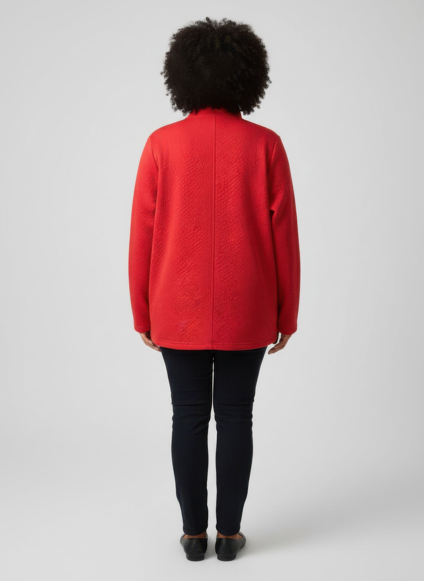 Onque Casual Plus Size Textured Jacket - All Season Fashion