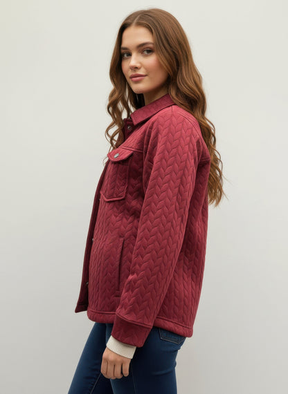 Onque Casual Textured Jacket - All Season Fashion