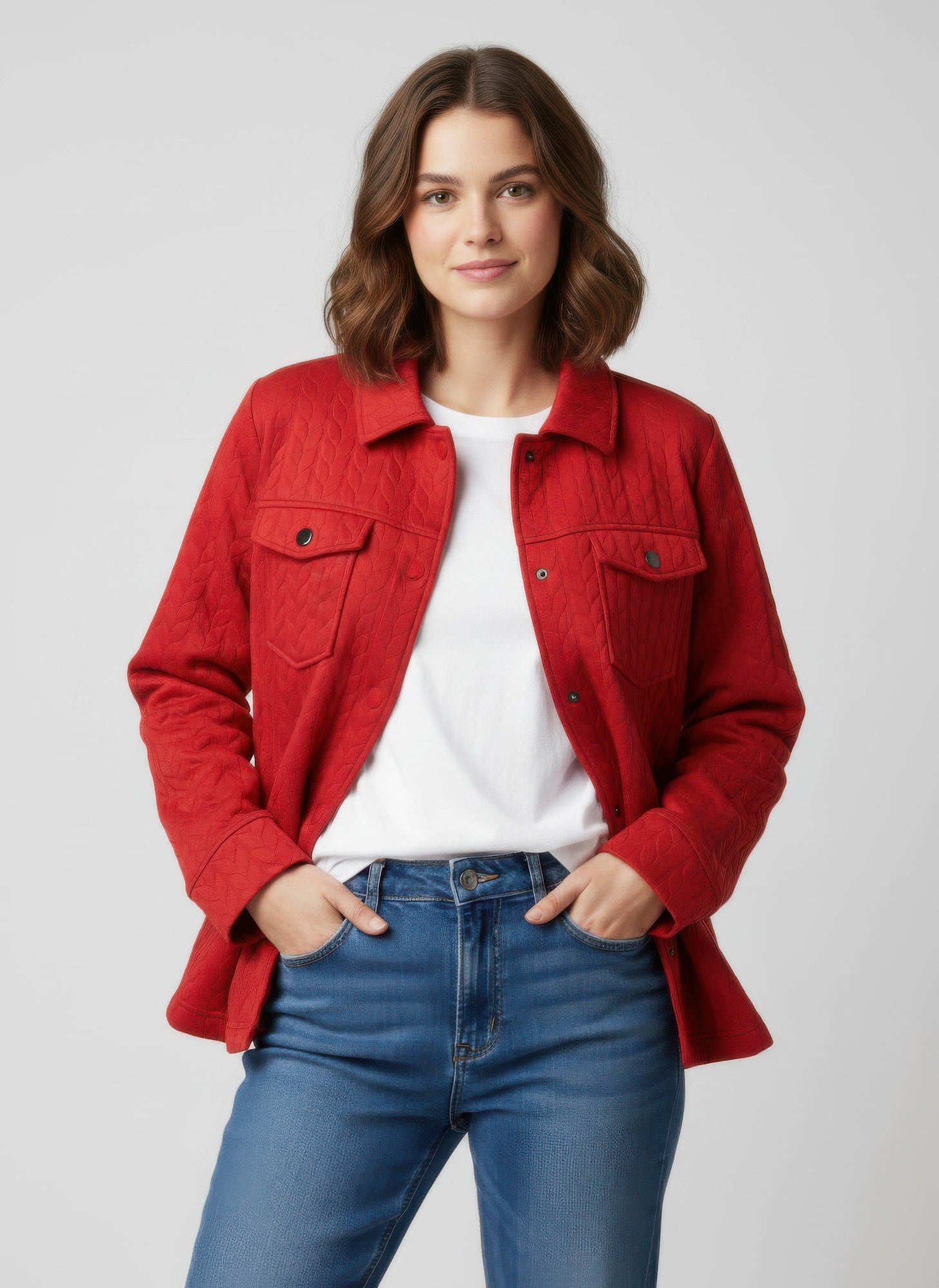Onque Casual Textured Jacket - All Season Fashion