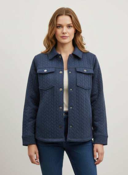 Onque Casual Textured Jacket - All Season Fashion