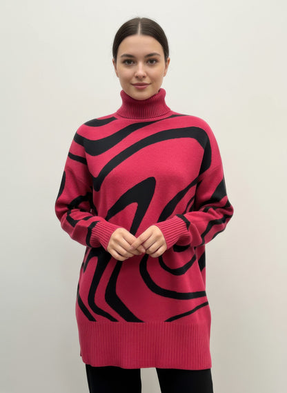 Ninety Printed Sweater - All Season Fashion