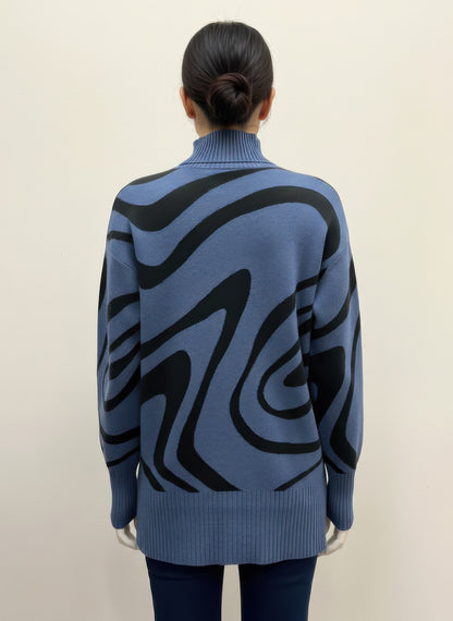Ninety Printed Sweater - All Season Fashion