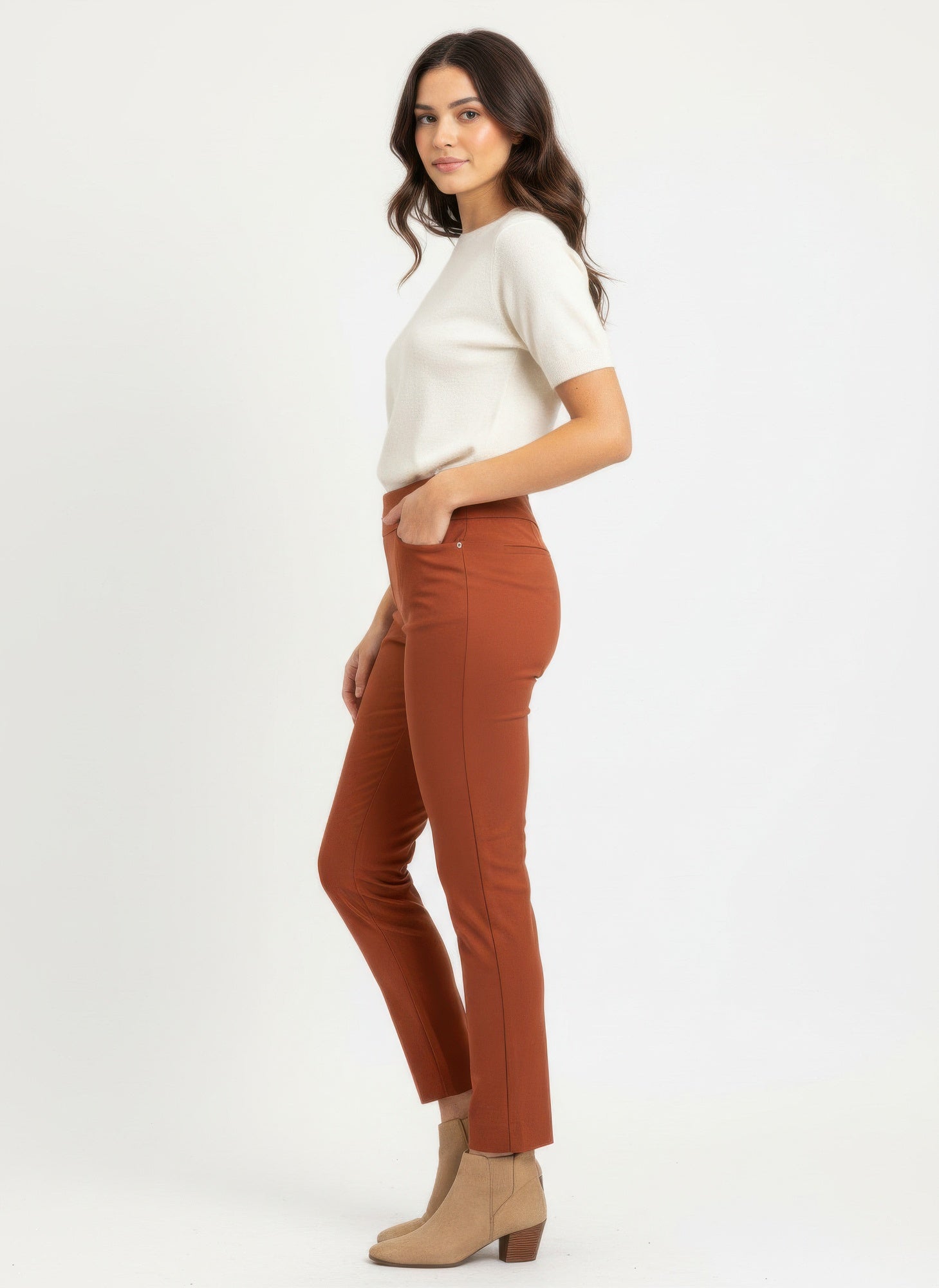 Counterparts Pull On Solid Pants - All Season Fashion