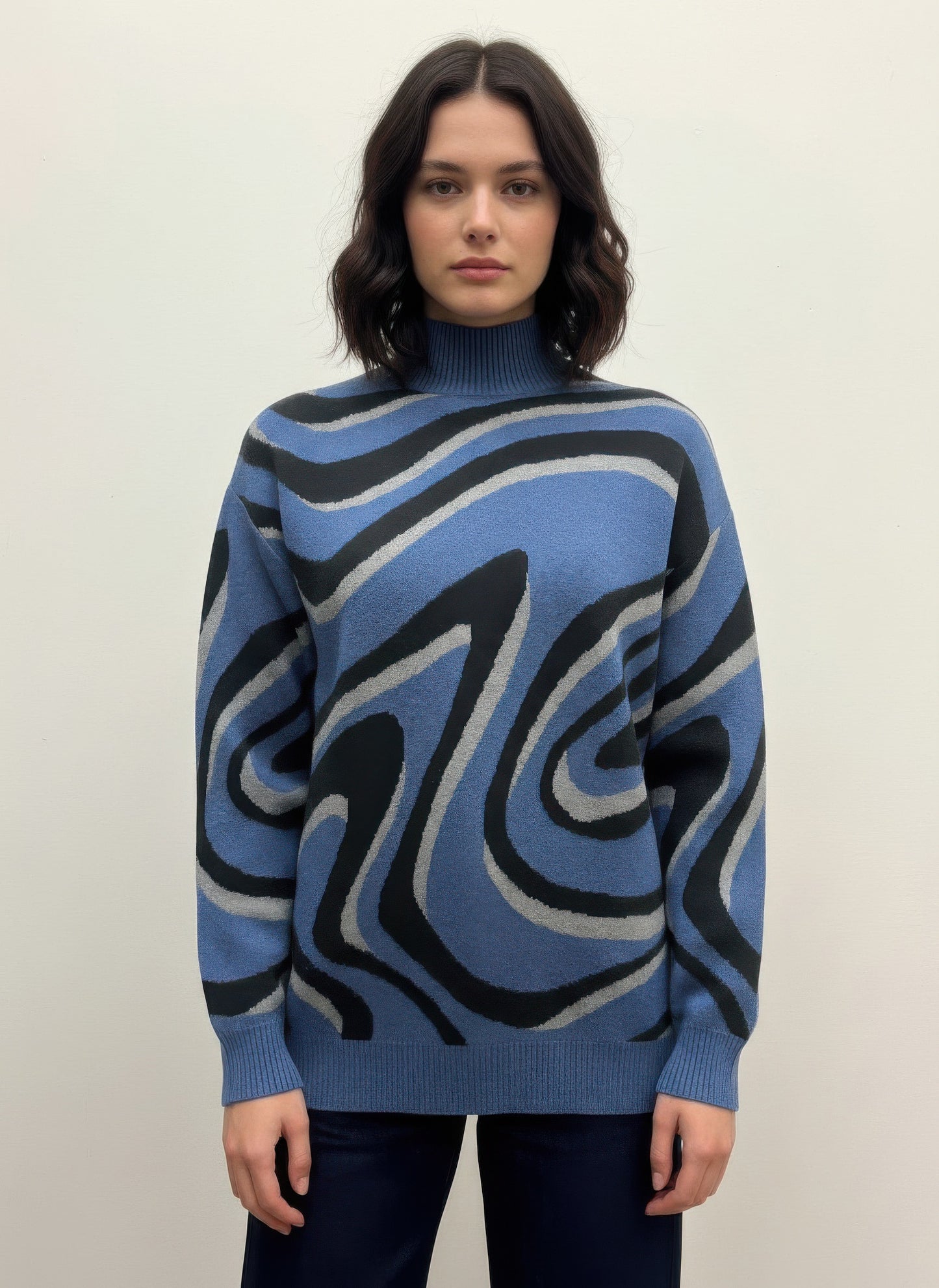 Ninety Printed Sweater - All Season Fashion