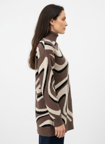 Ninety Printed Sweater - All Season Fashion