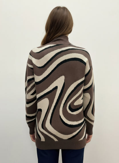 Ninety Printed Sweater - All Season Fashion