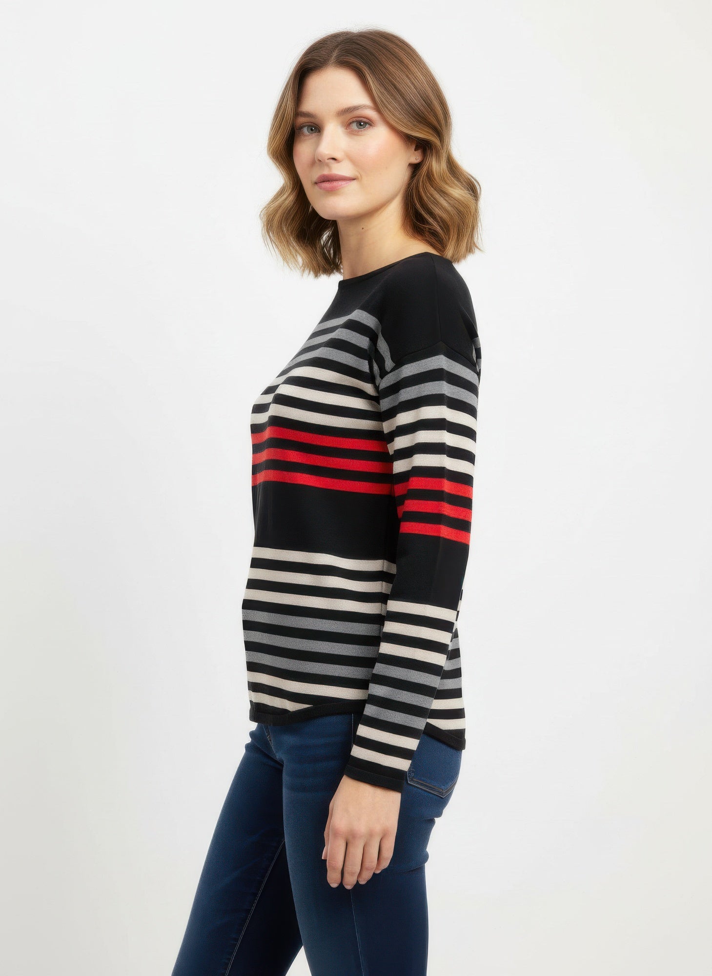 Ninety Striped Sweater - All Season Fashion