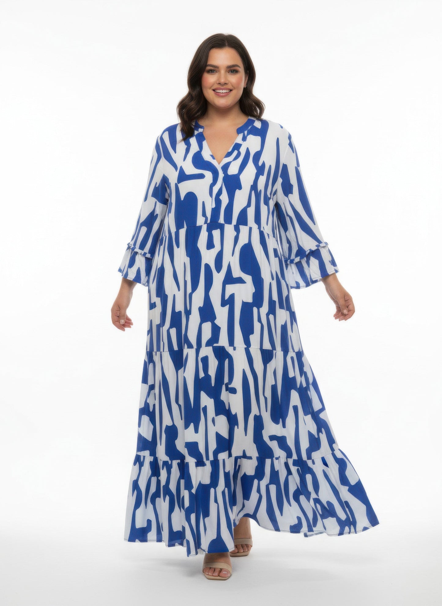 Mlle Gabrielle Plus Size Printed Dress - All Season Fashion