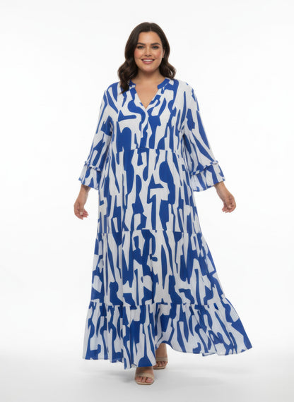 Mlle Gabrielle Plus Size Printed Dress - All Season Fashion