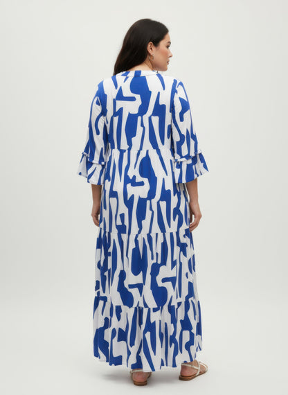 Mlle Gabrielle Plus Size Printed Dress - All Season Fashion