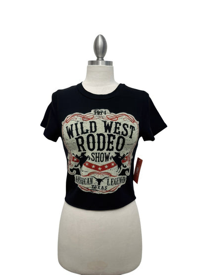 Wild West Rodeo Graphic Crop Tee - All Season Fashion