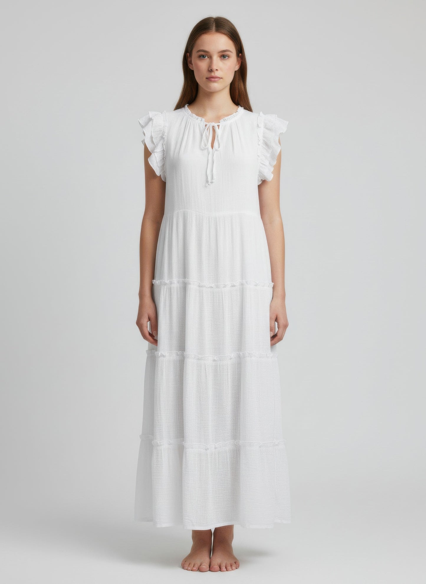 Mlle Gabrielle Solid Cap Sleeve Dress - All Season Fashion