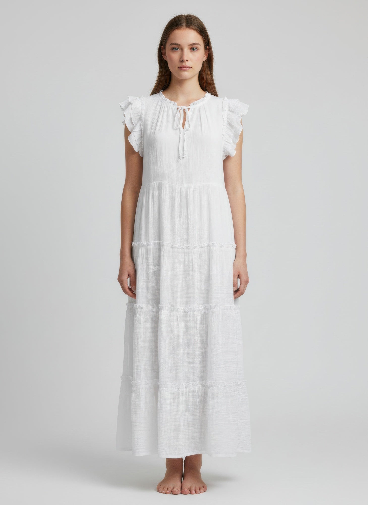 Mlle Gabrielle Solid Cap Sleeve Dress - All Season Fashion