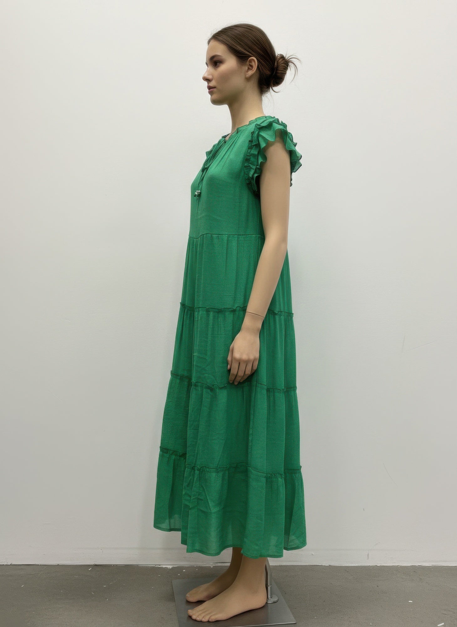 Mlle Gabrielle Solid Cap Sleeve Dress - All Season Fashion