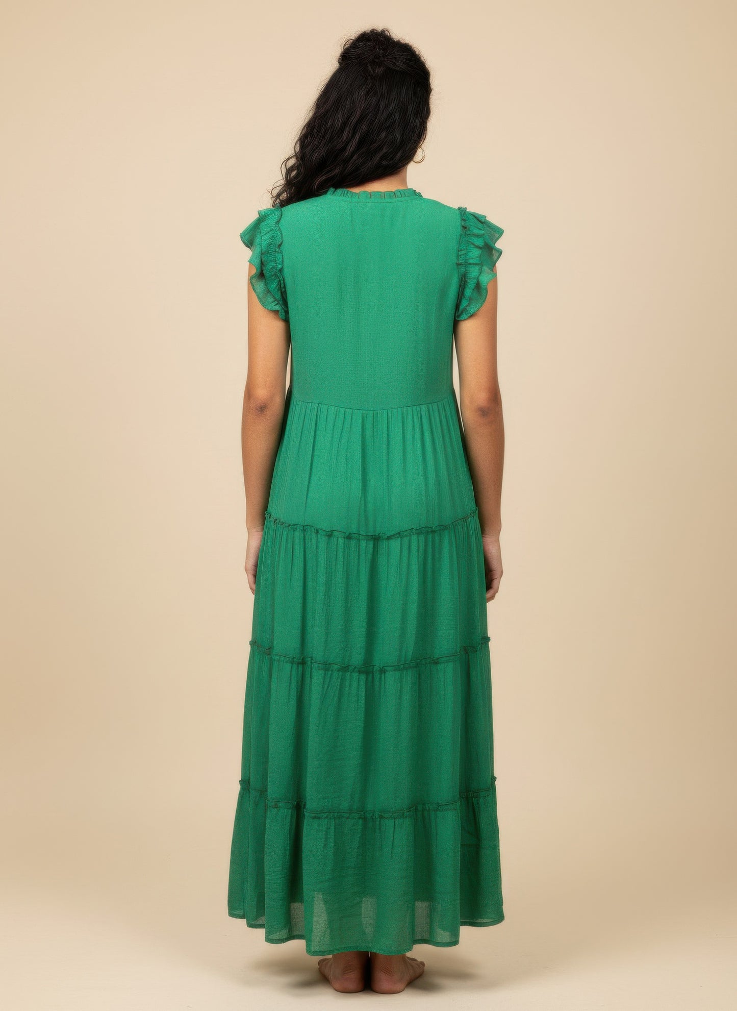Mlle Gabrielle Solid Cap Sleeve Dress - All Season Fashion