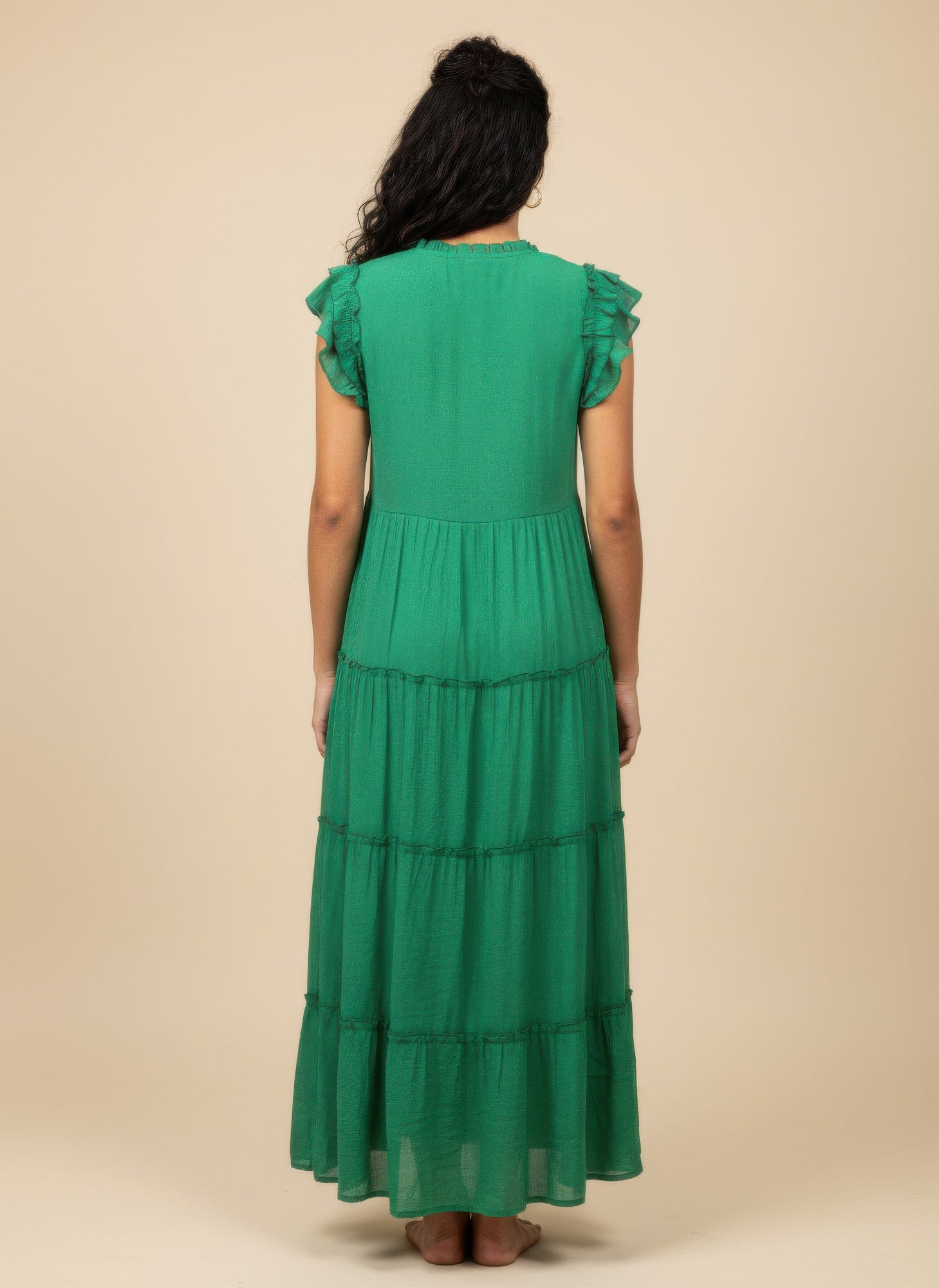Mlle Gabrielle Solid Cap Sleeve Dress - All Season Fashion