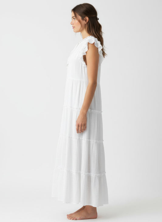 Mlle Gabrielle Solid Cap Sleeve Dress - All Season Fashion