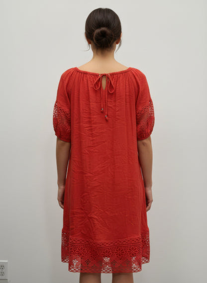 Mlle Gabrielle Solid Short Sleeve Dress - All Season Fashion
